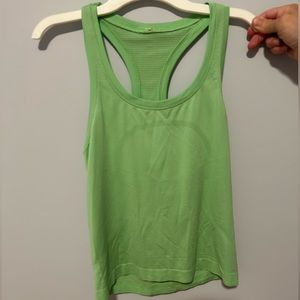 Lululemon scream green racerback tank top